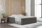 Fun Möbel Boxspringbett Dachschräge Bett PRIMA Stoff Soro (Braungrau, 180x200 cm)