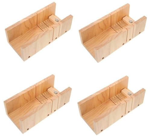 VILLCASE 4stücke Multi-funktionale Holz-seifenschneiderform Für Handgemachte Seifenherstellung Tragbar Und Präzise Für Kreative Seifenprojekte Geeignet Für Verschiedene
