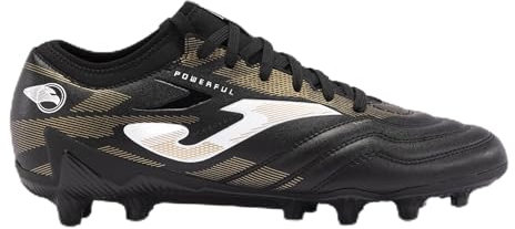 Joma - Botas de fútbol para suelo firme, diseño clásico, estables, duraderas, asequibles, ideales para jugadores aficionados, Negro Oro, 39.5 EU