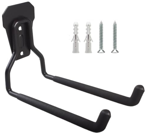 Maclean 1x Stück Garagenhaken, Garage Wandhalterung für Reifen, Schläuche, Leiter, Fahrrad - Max. Belastung 35kg | Wandhaken zur Organisation, Werkzeugaufhänger (1, Wandabstand: 16,5 cm)