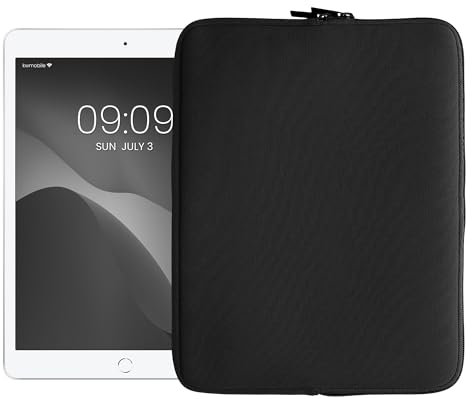 kwmobile Étui de Protection pour Tablette - Housse de Protection Universelle 13 Tablet pour Tablette en néoprène - Noir
