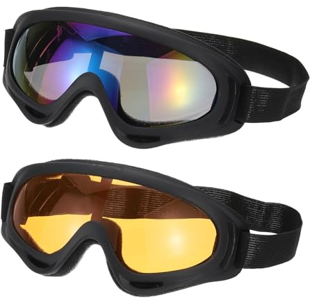 PATIKIL Dirt Bike Brille, Motorradbrille ATV Brille Skibrille Rennhelm Brille Winddicht für Sky Diving Ski Reiten