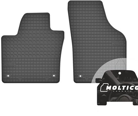 moto-MOLTICO Vorne Gummimatten Auto, 2-teiliges Set, Allwetter Gummi Fußmatten mit Rand, Antirutsch & Wasserfest Autoteppiche - passend für VW Sharan II, Seat Alhambra II (2010-2020) 2 Sitzreihe