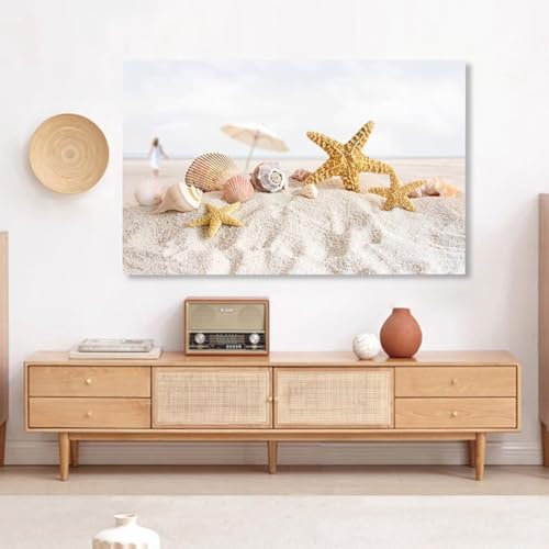 Universal-tv-staubschutz Für Den Innenbereich, Strand- Und Meer-malerei-Muster, Tv-Abdeckung Für Fernseher, Computer-tv, Displayschutzfolie Für LCD-led(Size:28IN(W68xH43CM),Color:A)