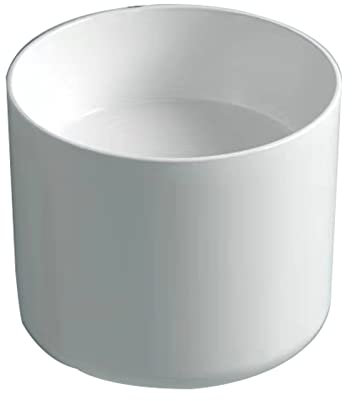 Lavabo Baño Fregadero cilíndrico de cerámica blanca for baño, montaje en pared, fregadero de baño, sin orificio de desbordamiento, lavabo de porcelana, solo fregadero de cerámica Lavabo Sobre Encimera