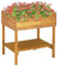 UJCHVHN Fioriera da giardino rialzata in legno di acacia massiccio, 78,5 x 58,5 x 78,5 cm