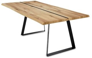 58 aufm Kessel Esstisch Dannie 2 140x77x90 Esszimmertisch Massivholz Wildeiche