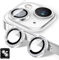 Kucheed Diamond Camera Lens Protector for iPhone 12/iPhone 12 Mini, Bling Tempered Glass Camera Cover, Individual Automatic Alignment Metal Rings, Glitter 9H Phone Lens Cover Film Sticker