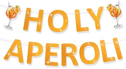 Aperol Deko Banner, Aperol Banner Girlande, Orange Glitzer Girlande, Aperol Accessoires Deko, Aperol Deko Party, Orange Banner Wand Dekoration für Geburtstag JGA Hawaii Sommer Strandparty