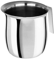 Dc Casa Bricco Bombato in Acciaio Inox | Caffettiera Mini in Acciaio Lucido per Riscaldare Latte, Caffè o Salsa (6 Tazze)