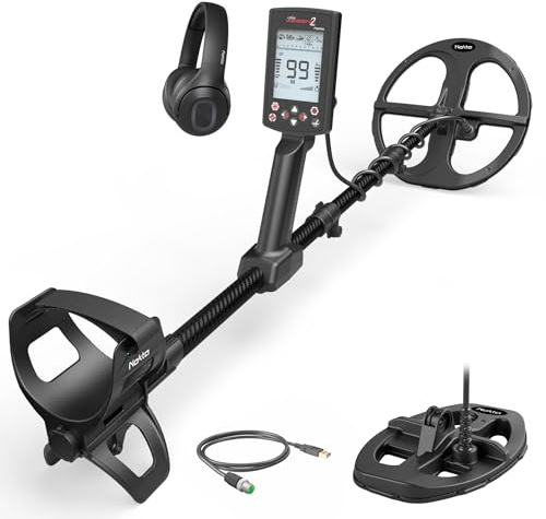 Nokta The Legend 2 Simultan Mehrfrequenz-Metalldetektor, wasserdichter Detektor für Erwachsene mit kabellosen Kopfhörern und 2 Suchspulen, leistungsstark, leichter, intelligenter