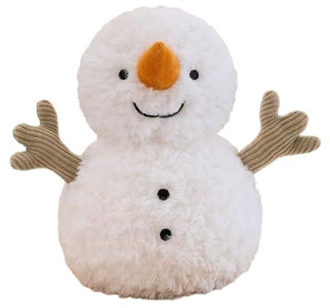Xiyocadt Cuddly Toy Snowman 25 cm Schneemann PlüSch Mit Einem Schal Snowman Plush Schneemann Decoration Stuffed Geschenke FüR Jungen Und MäDchen (25cm,A)