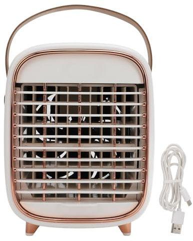 Ventilateur de Bureau Portable 3 Vitesses avec Brumisateur – Mini Climatiseur USB 240ml, Batterie 2000mAh – Refroidissement Rapide, Silencieux et Pratique pour Bureau et Chambre