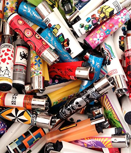 Clipper - Lot de 10 Briquets Clipper Grand Modèle Dépareillés - collections mélangées, Multicolore