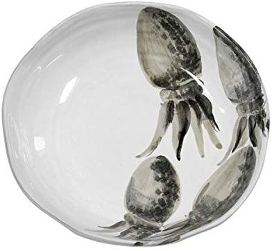 Virginia Casa Suppenteller Marina SEPPIE Sepien D. 22cm weiß schwarz grau