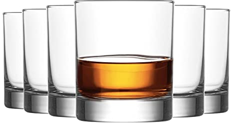 LAV 12x Clear 305ml Ada Whisky Glasses - Glass Water Wine Whiskey Gin Juice Cocktail Drinking Glassware Cup Set