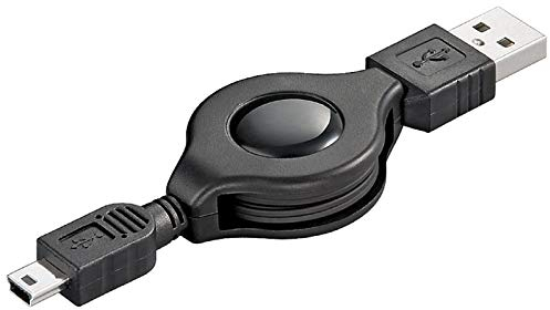 SM-PC® 0,8m USB 2.0 Kabel A-B mini - Aufroll-Kabel Datenkabel Ladekabel #325