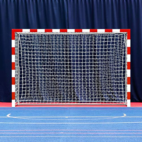 FORZA Alu80 Handball Tore für Wettbewerbe │ Professionelle Handballtore für Turnier (Einzeln, Rot & Weiß)