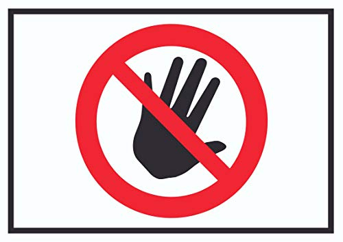 HB-Druck Bitte Nicht anfassen Symbol Schild A6 Rückseite selbstklebend