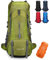 Doshwin 70L Rucksack Campingrucksack Trekkingrucksack Wanderrucksack Reiserucksack (mit Regenschutz) (Grün)
