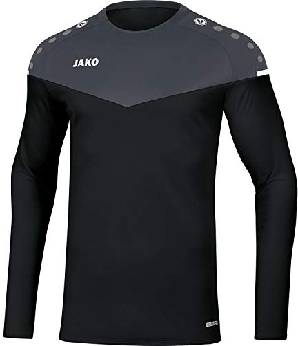 JAKO Herren Sweatshirt Champ 2.0, Schwarz/Anthrazit, L