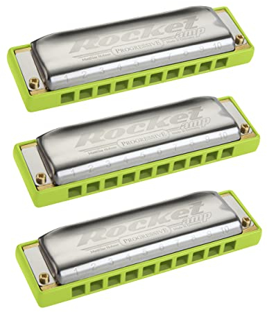 Hohner M2015 Rocket Amp Mundharmonika ProPack, 3er-Pack