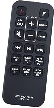 AULCMEET AKB74815376 Télécommande de Rechange Compatible avec Les Barres de Son Surround sans Fil LG Home Cinéma MA5 SJ4 SJ3