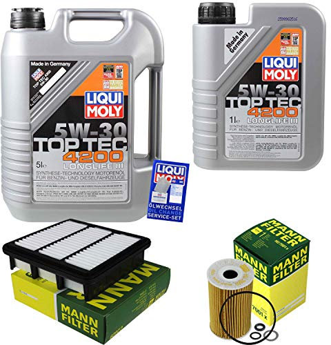 6L LM Motoröl Top Tec 4200+Mann Filter Hyundai i30 CW FD KIA Cee'D