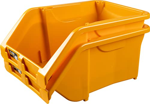 Stackable Polypropylene Storage Bin. Plastic Open Fronted Easy Pick Tool Storage Box, Trays. (220 x 350 x 155 mm)