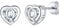 Supcare Ohrstecker Silber 925 Stecker Herz Ohrringe für Damen Ohrringe mit CZ Initial Q Buchstaben Anfangsbuchstaben Ohrschmuck Alphabet Letter Earrings Accessorie Modeschmuck für Geburtstag