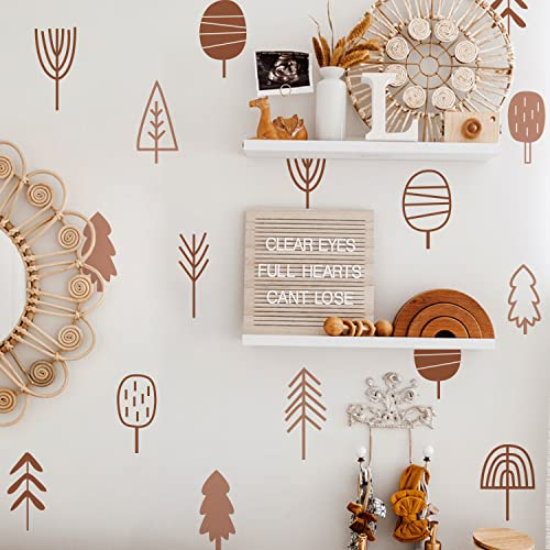 funlife 72 Stück Wandaufkleber für Kinderzimmer Babyzimmer, selbstklebende PVC-Wandtattoo Wandsticker, Boho-Stil-Aufkleber für Mädchen Jungen Baby, Boho Baum