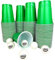 MYBEERPONG® Grünes Bierpong Becher Set | 100 Green Cups + 6 Beer Pong Bälle | 16 oz (~ 0,5 l) | Party Becher für Feier, Festival & als Geschenk