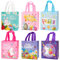 6 Stück Ostergeschenktüten mit Henkel, Wiederverwendbare Geschenktüte mit Hasen, Vliesstoff-Tragetaschen, Wasserdichte Ostertüte für Ostergeschenke, Ostertüten für Kinder Osterparty (22 x 23 x 11 cm)
