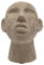 Villa Collection Talvik Kopf Figur Deko, Dekorative Skulptur aus Beton/Zement, Skandinavische Deko Modern, 16 x 18 x 23 cm, Graubraun