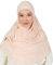 Prien Kopftuch für Damen, Lang Muslim Hijab Frauen, Türkisch Khimar Schal Islamische Kleidung, Konfektionshijab Kopftücher Kleider, Muslimische Sport Head Scarf Set (Beige)