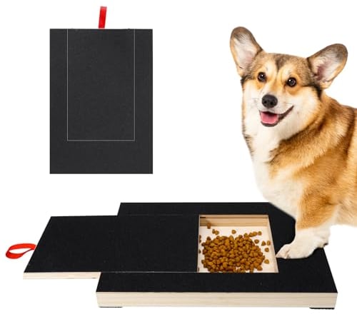 Zuimei Dog Nail Scratch Board, Multifunctional Scratching Boards Dog Nail File Board Puppy Nail Grinding Pad Sturdy Dog Paws Scratchboard with Built-in Snack Box for Pet