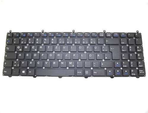 RTDPART Laptop-Tastatur für Bluechip Travelline B15W31 Deutsch GR Schwarz ohne Rahmen Neu