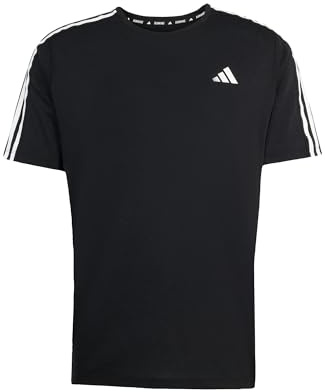 adidas Herren Own The Run 3S Tee Laufbekleidung Laufshirt Black - Schwarz L