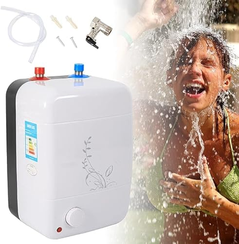 MEHOOSPVN 1500W Warmwasserspeicher Boiler 8 Liter Warmwasserboiler Untertischgerät Kleinspeicher Elektrisch Druckfester Untertisch, 30-75℃ Temperatur Einstellbarer Durchlauferhitzer 23 x 21 x 36cm