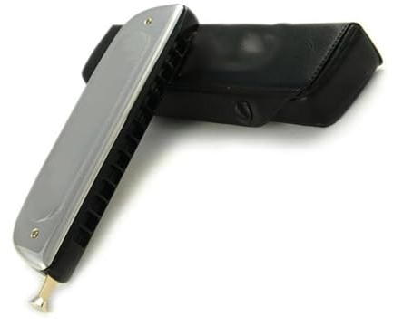 Chromatische Mundharmonika mit 14 Löchern in C-Dur, langlebiger Kunststoffkamm, Edelstahl-Bezugsmaterial