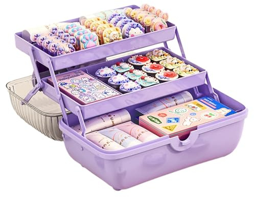 Haarschmuck Organizer - Organizer Für Mädchen Haarspangen | Mädchen Haarspangen Aufbewahrungsboxen | Dreilagiger Aufbewahrungs Organizer Mit Tragbarem Griff | Schmuckbehälter Für Mädchen Und Frauen