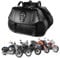 Quixofiber Satteltaschen für Mtorrad mit 3D Totenkopf Motorrad Seitentasche Motorrad Tasche 34L, PU Leder Motorradtaschen Wasserdicht für Honda Harley Yamaha Bobber Sixty Kawasaki (Schwarz)