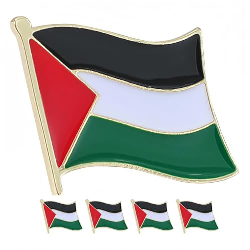 IOURVYA 5 Piezas Insignias de la Bandera Palestina,alfileres de Bandera Palestina,Broche de bandera de Palestina,pines de bandera de Palestina,insignia esmaltada de Palestina,Pins de Bandera Palestina