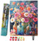 Bougimal Pintura por Números Adultos Paisaje con Pinceles y Pinturas Acrílicas - 40 x 50 cm, sin marco, Flores 3