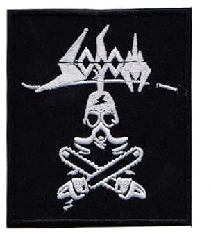 Sodom Silver Aufnäher Besticktes Patch zum Aufbügeln Applique