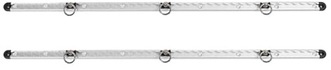 Yoidesu 1 Pair Aluminum L Track Rail, 100cm Cargo Securing Lashing Rail L Track Tie Down System Kit with Round Stud Fittings