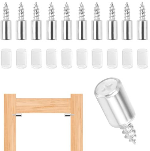 80 Stück Regalbodenträger Selbstschneidende Ø7.5mm, Einlegeboden Halter mit Gummischutz, Regalbodenträger zum Schrauben, Selbstschneidende Schraube Regalbodenträger, für Schrank Bücherregal