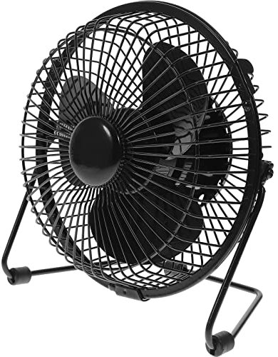 Mikikit Ventilatore da Tavolo a Led con Display della Temperatura Mini Ventilatore Portatile Personale Brushless Silenzioso 360° Girevole per Casa Ufficio Auto