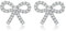 SLUYNZ Solid 925 Sterling Silber 1,7CM Schleife Ohrstecker für Frauen Teenager Funkelnde CZ Bowknot Ohrringe Ohrstecker (A-Silber)