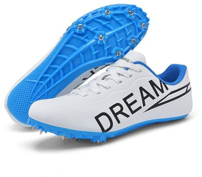 Kraftpaid Zapatillas Correr Ligeras y Antideslizantes,Zapatos con Clavos Deporte Corriendo,Zapatillas Clavos Atletismo,Antideslizantes,Transpirable,para Pista,Antideslizantes,Atletismo Velocidad